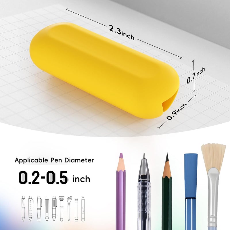 ELETIUO 5-Pack Colorful Weighted Pencil Grips – 1oz Silicone Handwriting Aid for Kids, Elderly & Special Needs – Improves Penmanship for Autism,ADHD,Tremors,Dyspraxia & Fine Motor Skills - Image 5